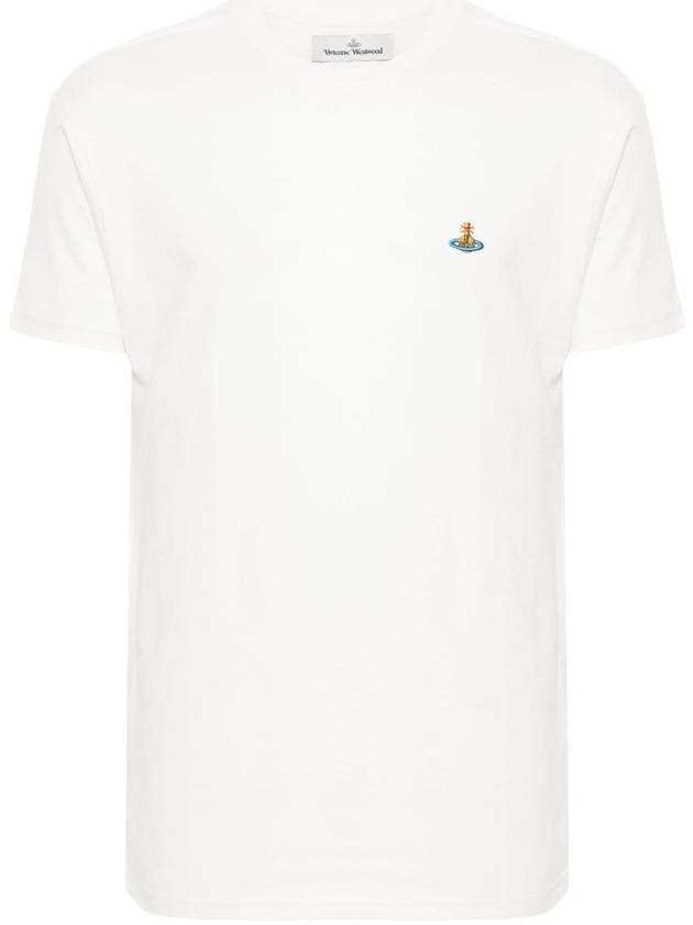 ORB Logo Cotton Short Sleeve T-Shirt Ivory - VIVIENNE WESTWOOD - BALAAN 2