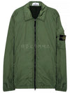 Crinkle Reps Nylon Garment Dyed Overshirt Zip Up Jacket Olive Green - STONE ISLAND - BALAAN 2