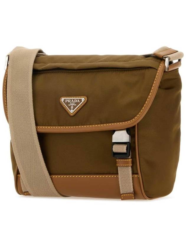 Re-Nylon Leather Shoulder Bag Cork Beige - PRADA - BALAAN 3