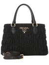 Goffre Fabric Tote Bag Black - PRADA - BALAAN.