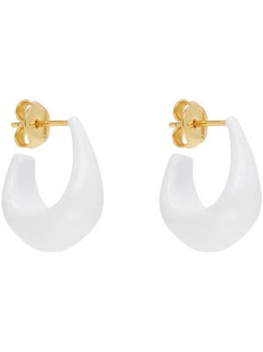 Curved Mini Drop Earrings White - LEMAIRE - BALAAN 1