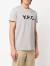 Black VPC Logo Short Sleeve T-Shirt Light Grey - A.P.C. - BALAAN 3