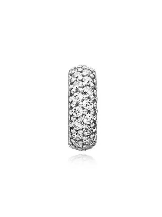 Pave Inspiration Spacer Bracelet Charm Silver - PANDORA - BALAAN 2