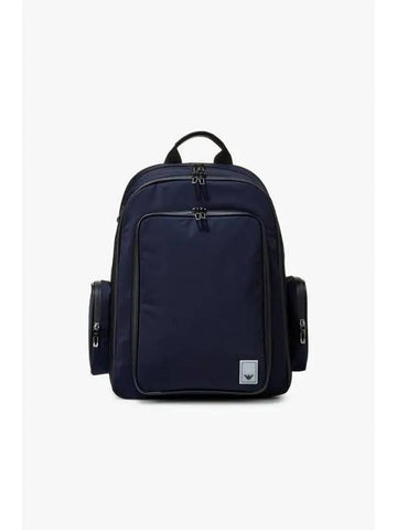 Men s Travel Essential Square Backpack Navy - EMPORIO ARMANI - BALAAN 1