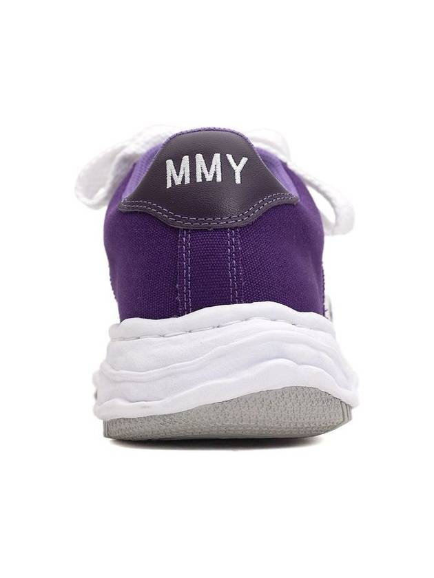 Wayne OG Sole Canvas Low Top Sneakers Purple White A10FW720 - MIHARA YASUHIRO - BALAAN 3