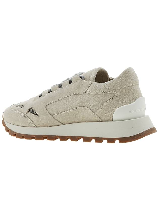 Women's Suede Low Top Sneakers Beige - BRUNELLO CUCINELLI - BALAAN.