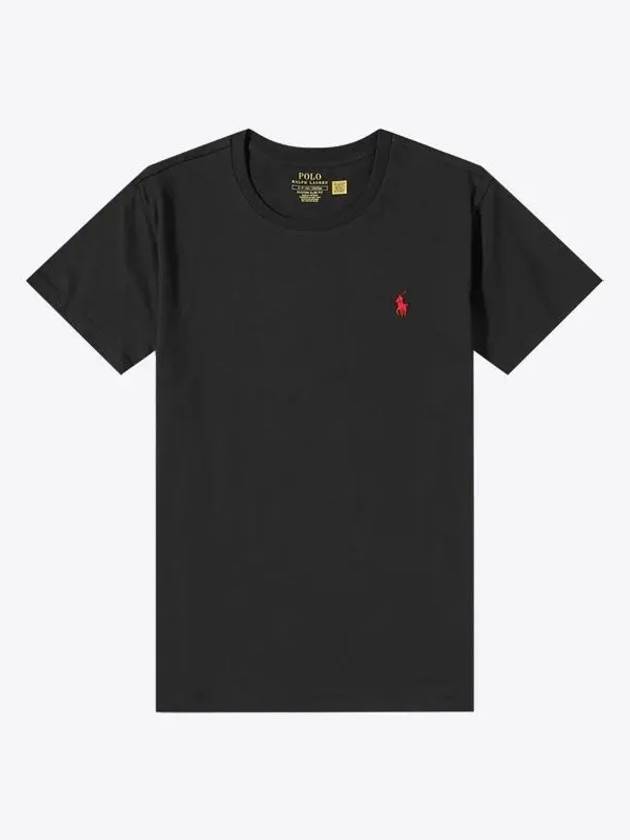 Men's Embroidered Pony Short Sleeve T-Shirt Black - POLO RALPH LAUREN - BALAAN 2