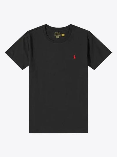 Men's Embroidered Pony Short Sleeve T-Shirt Black - POLO RALPH LAUREN - BALAAN 2