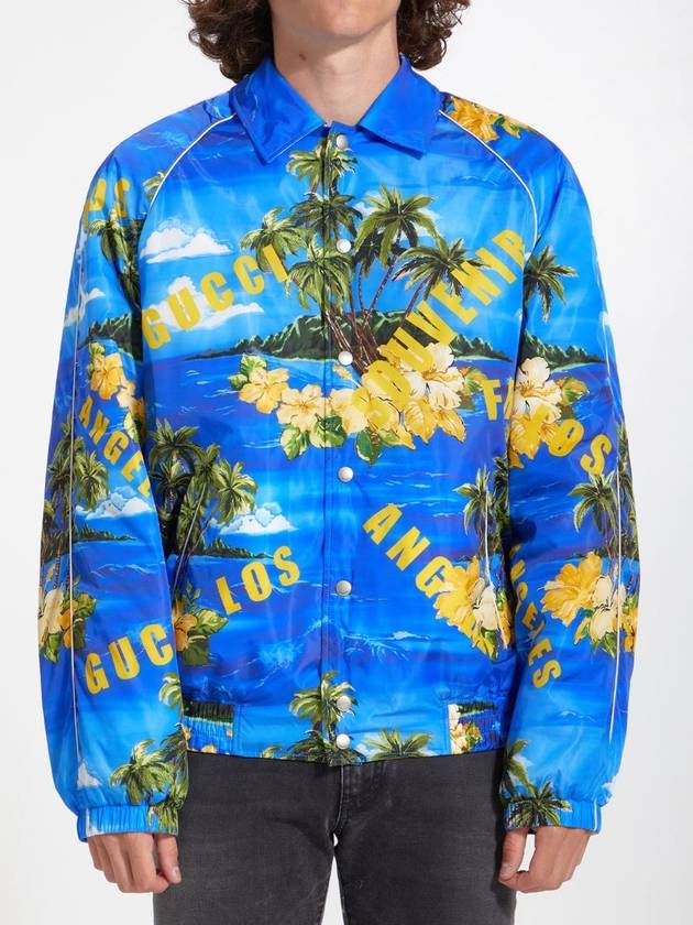 Print Nylon Jacket Blue - GUCCI - BALAAN 2