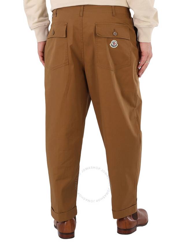 Moncler Men's Brown Cotton Poplin Wide-Leg Pants, Brand Size 50 (Waist Size 34") - MONCLER - BALAAN 2