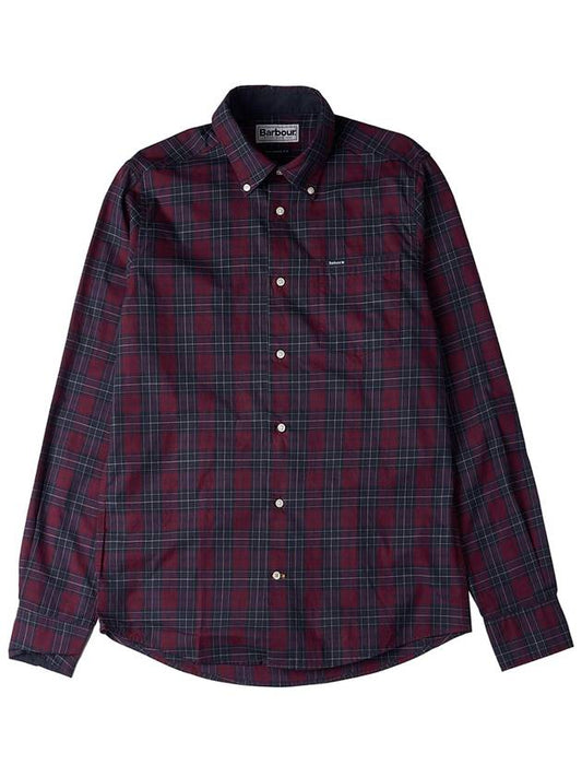 Oban Tailored Long Sleeve Shirt Cordovan Tartan - BARBOUR - BALAAN 2