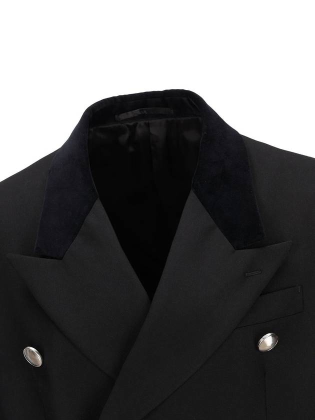 double-breasted wool jacket black UGM2641358F0002SOOO - PRADA - BALAAN 4