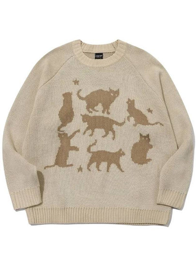 Cat Cat Cat Raglan Knit Cream - CPGN STUDIO - BALAAN 2