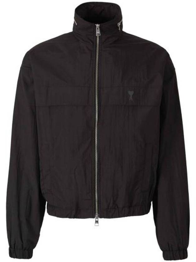 Zip-Up Jacket Black - AMI - BALAAN 2