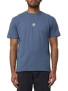 Chest Logo Print Short Sleeve T-Shirt Avio Blue - STONE ISLAND - BALAAN 5