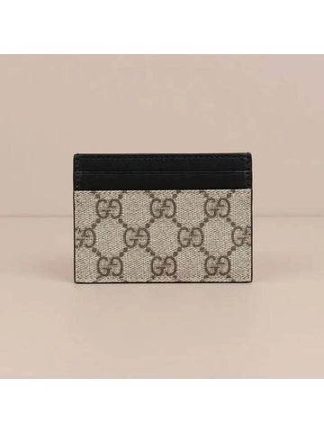 GG Canvas Leather Card Holder Black 779775 KHNKG 9769 - GUCCI - BALAAN 1