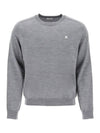 Triomphe Crew Neck Wool Knit Top Grey - CELINE - BALAAN 1