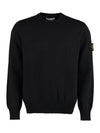 Logo Patch Knit Top Black - STONE ISLAND - BALAAN 2