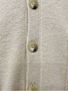 Grey Fox Head Patch Relax Cardigan Beige - MAISON KITSUNE - BALAAN 5