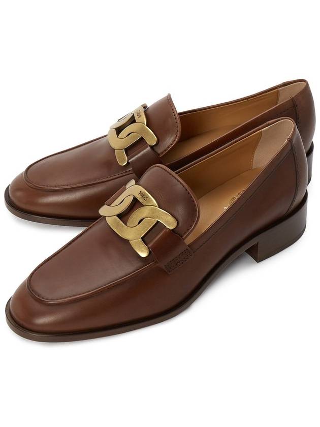 Logo Detail Loafers Brown - TOD'S - BALAAN 2