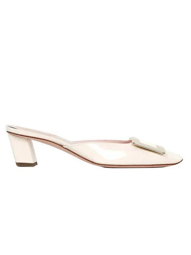 Women's Belle Vivier Metal Buckle Mules Offwhite - ROGER VIVIER - BALAAN 1