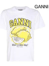 Relaxed Lemon T-Shirt Bright White - GANNI - BALAAN 3