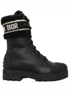 D Major Calfskin Lambskin Wool Worker Boots Black - DIOR - BALAAN 2