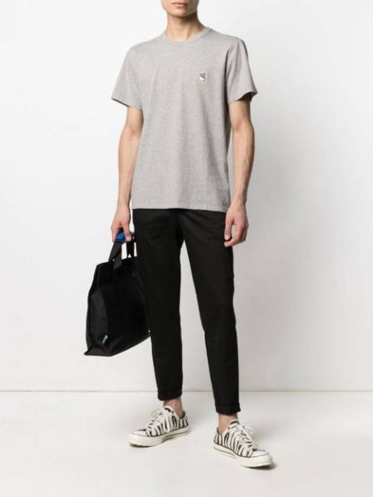 Gray Fox Head Short Sleeve TShirt Gray GM00118KJ0008 - MAISON KITSUNE - BALAAN 1