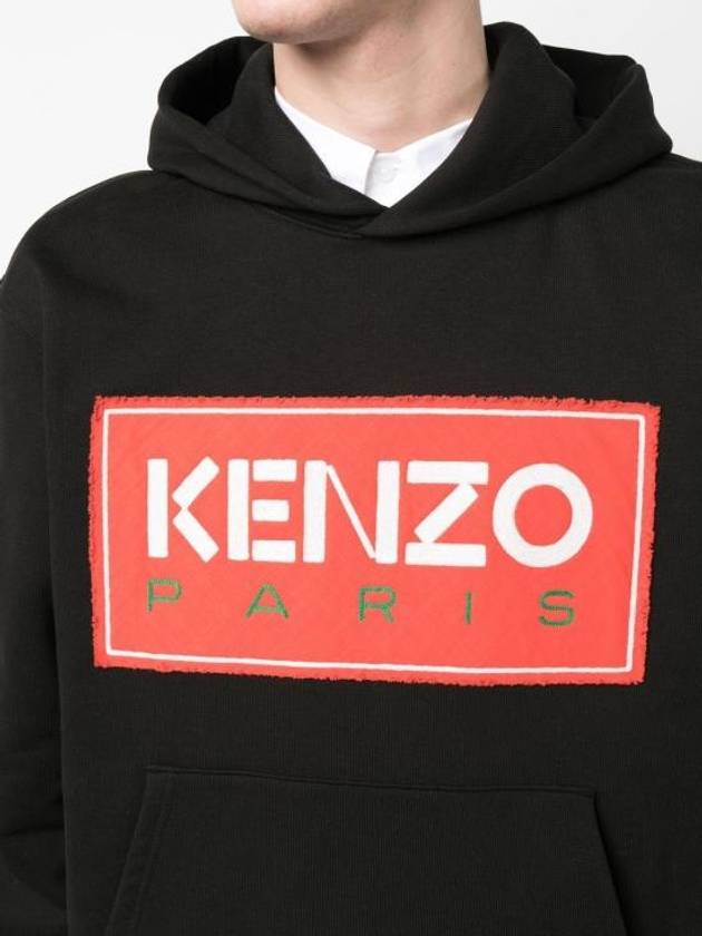 Paris Classic Popover Cotton Hoodie Black - KENZO - BALAAN 5