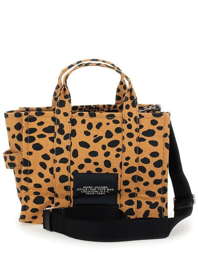 'The Mediumtote Bag' Brown Handbag With All-Over Leopard Print And Embroidered Logo In Cotton Woman - MARC JACOBS - BALAAN 2