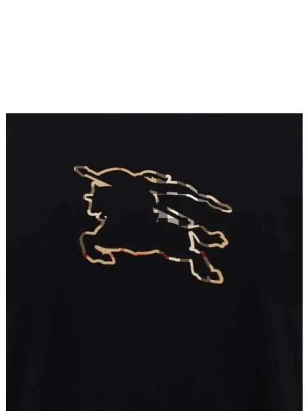 Equestrian Night Print Short Sleeve T-Shirt Black - BURBERRY - BALAAN 6