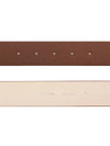 Signature Stripe Trim Leather Belt Brown - PAUL SMITH - BALAAN 5