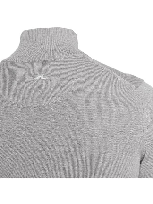 Kian Half Zip-Up Knit Top Melange Grey - J.LINDEBERG - BALAAN 4