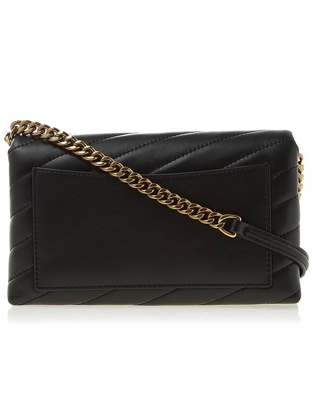 Kira Chevron Chain Long Wallet Black - TORY BURCH - BALAAN 4