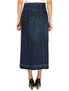 Overlapping Denim Midi Skirt Navy - SACAI - BALAAN 6