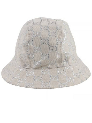 Metallic Wool Blend Jacquard Bucket Hat White Silver - GUCCI - BALAAN 1