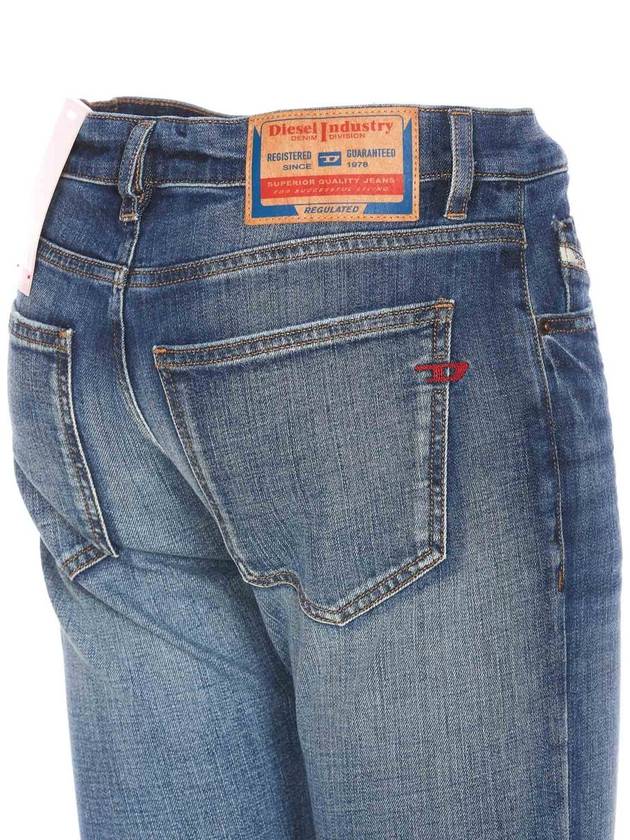 D Strukt Straight Leg Distressed Jeans Blue - DIESEL - BALAAN 4