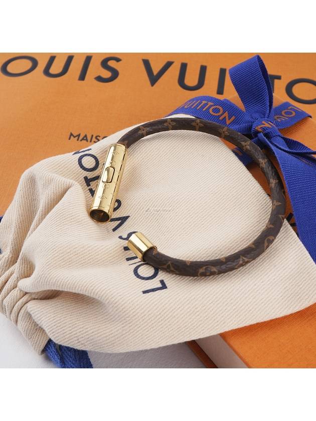 LV Confidential Canvas Bracelet Gold Brown - LOUIS VUITTON - BALAAN 3