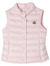 Kids Liane Logo Patch Padded Vest Pink - MONCLER - BALAAN 3