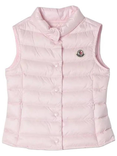 Kids Liane Logo Patch Padded Vest Pink - MONCLER - BALAAN 2