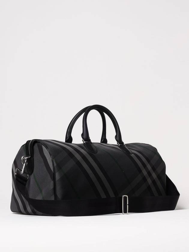 Grid Check Duffel Bag Charcoal - BURBERRY - BALAAN 3