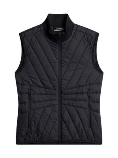 Women's Holma Quilt Hybrid Vest Black - J.LINDEBERG - BALAAN 1