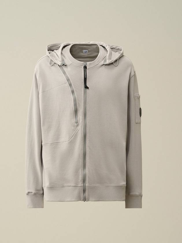 Cotton Fleece Hooded Jacket Grey - CP COMPANY - BALAAN 2