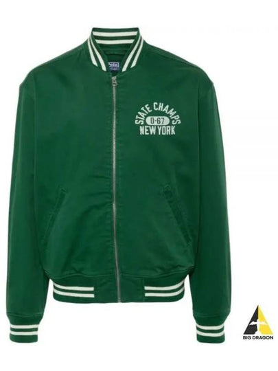 Varsity Bomber Jacket Green - POLO RALPH LAUREN - BALAAN 2