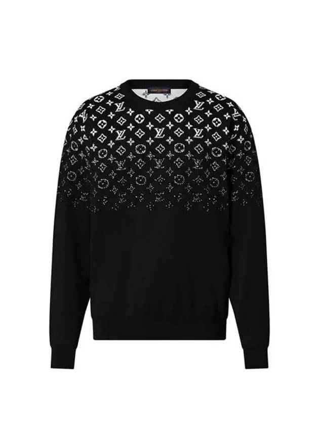 Gradient Cotton Crew Neck Knit Top Black - LOUIS VUITTON - BALAAN 2