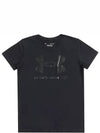 Sports Style Graphic Short Sleeve T-Shirt Black - UNDER ARMOUR - BALAAN 3