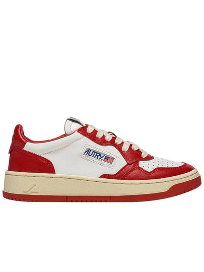 Women's Medalist Bi-Color Low-Top Sneakers Red - AUTRY - BALAAN 2