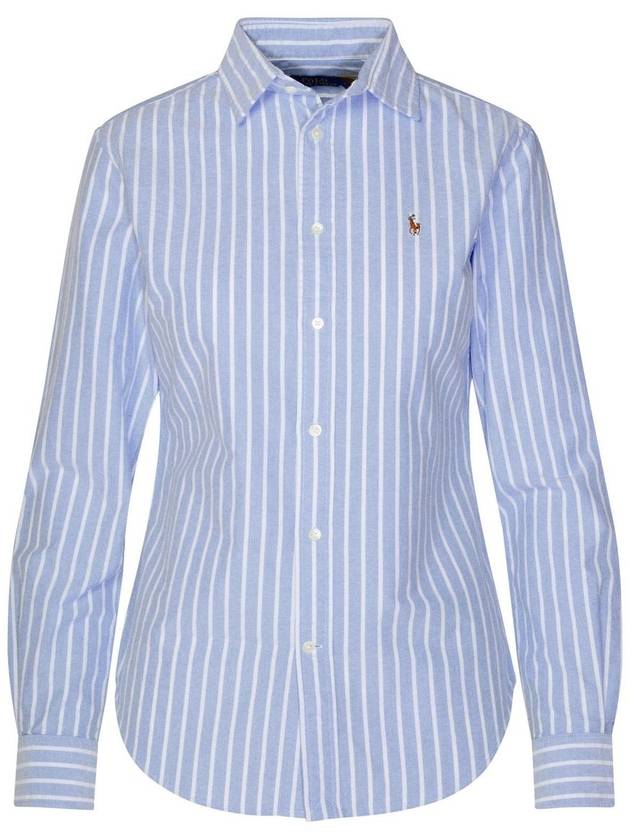 Pony Classic Fit Long Sleeve Shirt Blue - POLO RALPH LAUREN - BALAAN 2