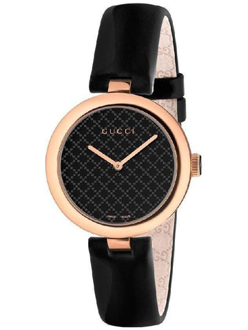 Women's Diamantissima Leather Watch Black - GUCCI - BALAAN 1