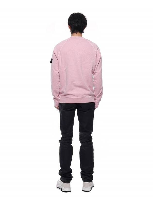 Logo Patch Crew Neck Sweatshirt Pink - STONE ISLAND - BALAAN 6